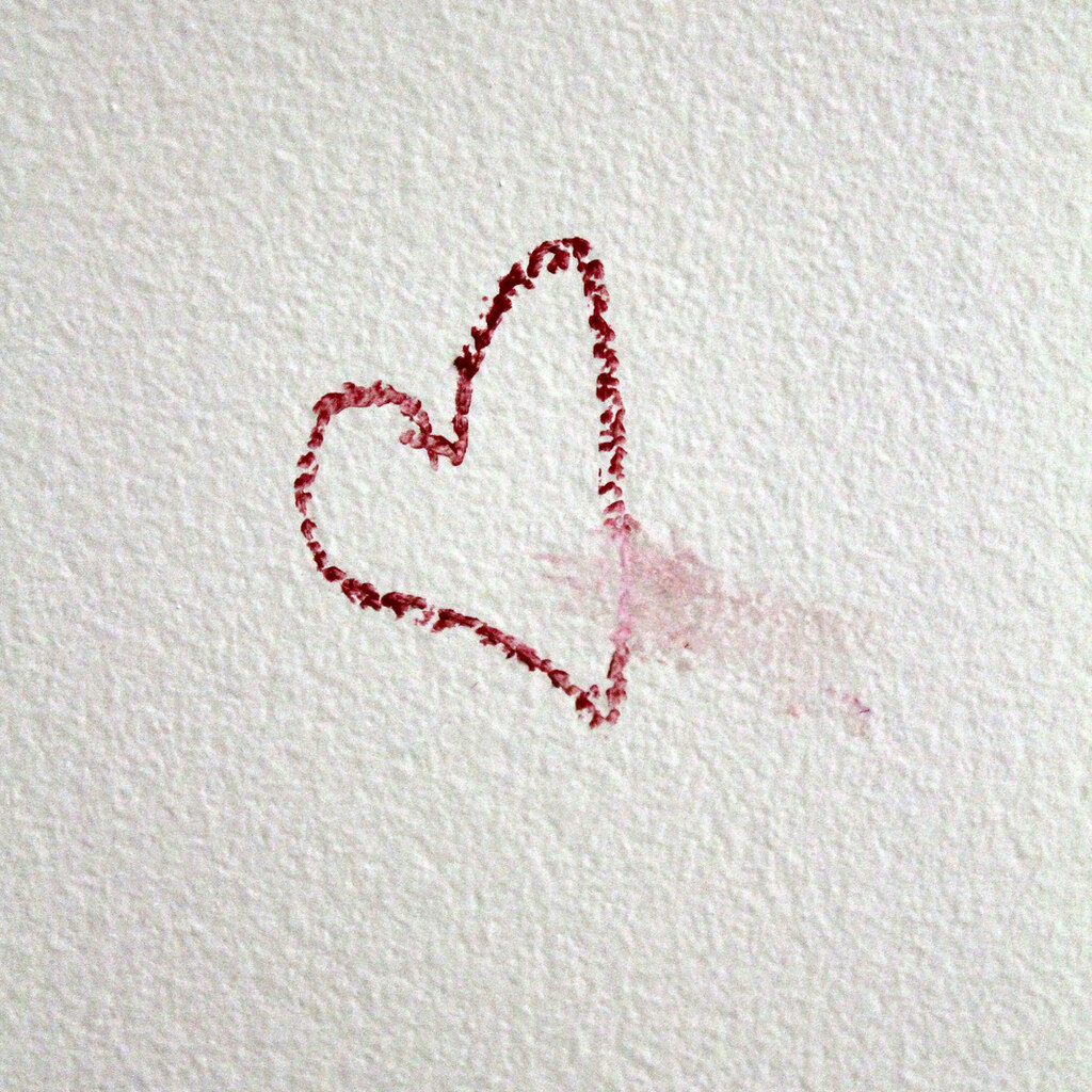 Photo of a smudged heart