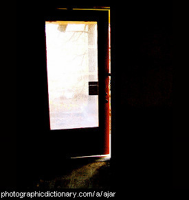 Photo of a door left ajar