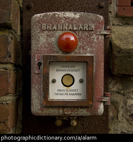 Photo of a fire alarm