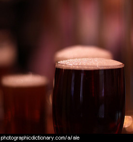 Photo of a glass of ale