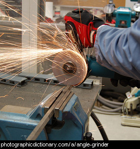 Photo of an angle grinder