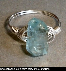 Photo of an aquamarine ring