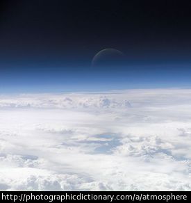 The Earth's atmosphere, as seen from space.