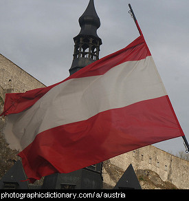 Photo of the Austrian flag