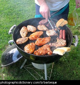 Photo of some meat being barbequed