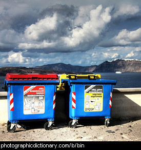 Photo of some recycling bins
