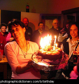 Photo of a birthday party.