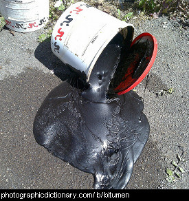 Photo of spilt bitumen