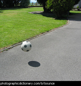 Photo of a bouncing ball.