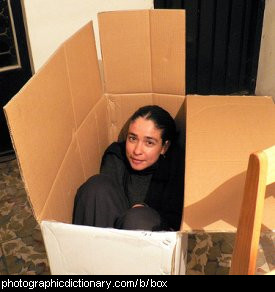 Photo of a girl in a box