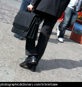 Photo of a man with a briefcase