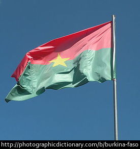 The flag of Burkina Faso.
