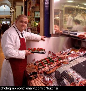 Photo of a butcher