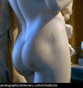 Photo of a statues buttocks