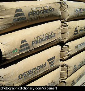 Photo of bags of cement