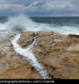 Photo of surge channels