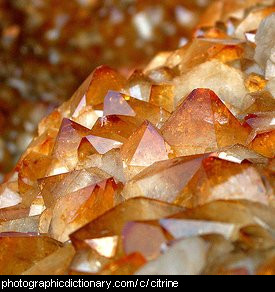 Photo of citrine crystals