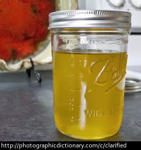 Photo of a jar of clarified butter