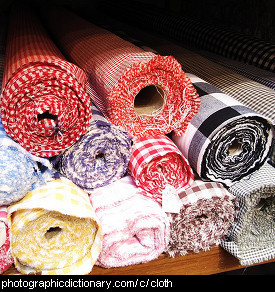 Photo of rolls of cloth