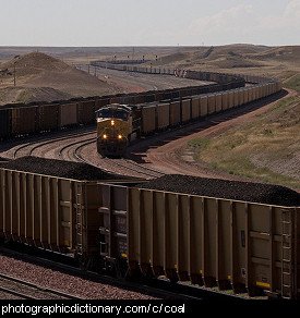 Photo of trains filled with coal