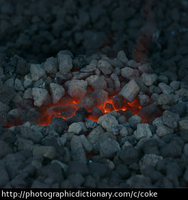 Photo of coke burning