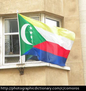 The flag of Comoros.