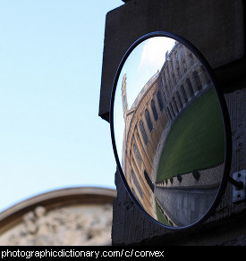 Photo of a convex mirror