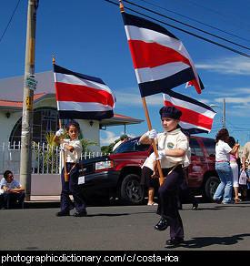 Photo of Costa Rican flags