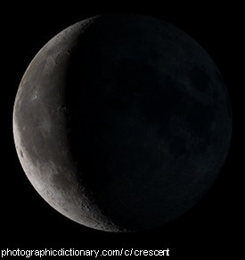 Photo of a crescent moon