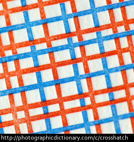 A red and blue crosshatch.