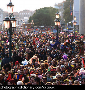 Photo of a crowd of people.