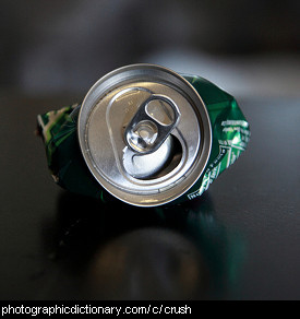 Photo of a crushed can