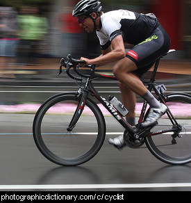 Photo of a cyclist
