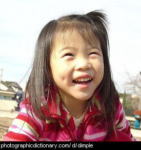 Photo of a little girl with dimples
