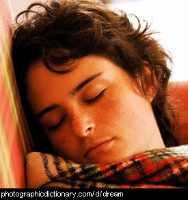 Photo of a woman dreaming