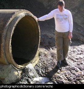 Photo of a large, echoing pipe