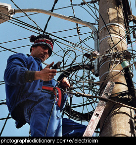 Photo of an electrician