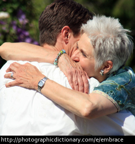 Photo of two people embracing