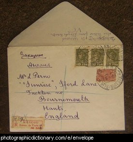 Photo of an envelope