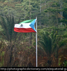 The flag of Equatorial Guinea.