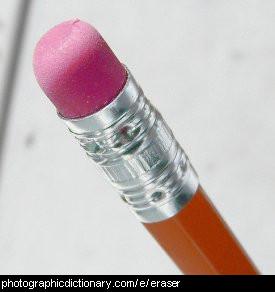 Photo of an eraser