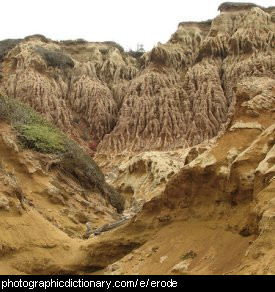 Photo of some bad erosion