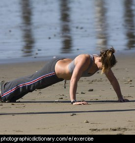 Photo of a woman exercising