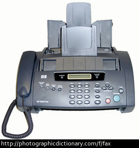 A fax machine.