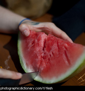 Photo of a cut watermelon