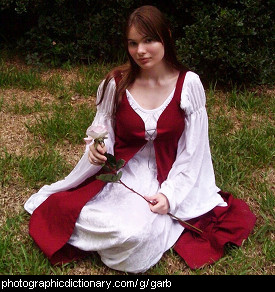 Photo of a girl in renaissance garb