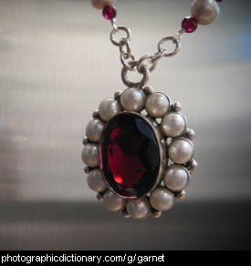 Photo of a garnet pendant