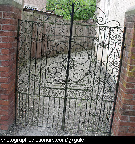 Photo of a wrought iron gate
