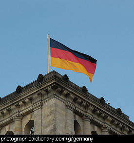Photo of the German flag