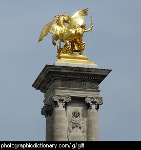 Photo of a gilt statue